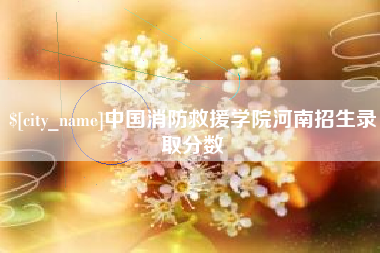 惠州中国消防救援学院河南招生录取分数