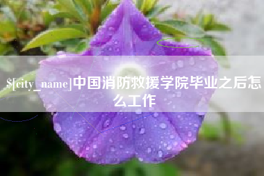 惠州中国消防救援学院毕业之后怎么工作