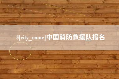 惠州中国消防救援队报名