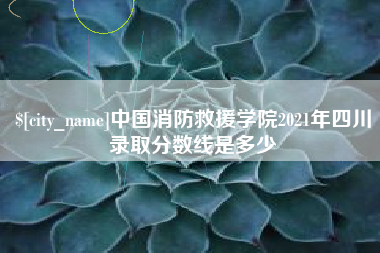 惠州中国消防救援学院2021年四川录取分数线是多少