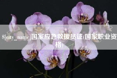 惠州国家应急救援员证(国家职业资格)