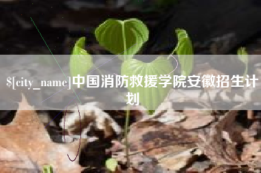 惠州中国消防救援学院安徽招生计划