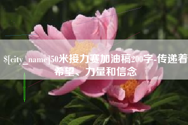 惠州50米接力赛加油稿200字-传递着希望、力量和信念