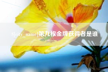惠州第九枚金牌获得者是谁