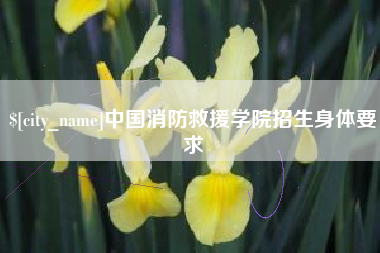 惠州中国消防救援学院招生身体要求