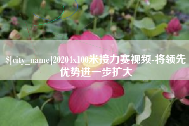 惠州20204x100米接力赛视频-将领先优势进一步扩大