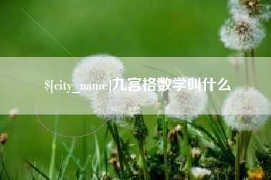 惠州九宫格数学叫什么