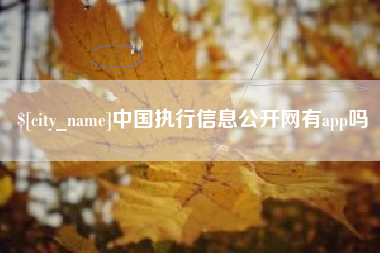 惠州中国执行信息公开网有app吗