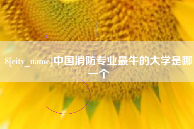 惠州中国消防专业最牛的大学是哪一个
