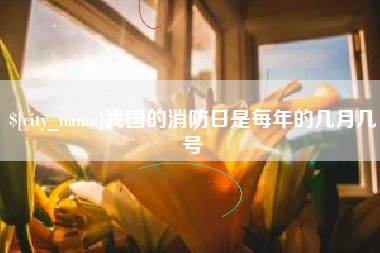 惠州我国的消防日是每年的几月几号