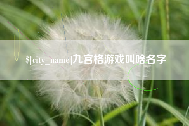 惠州九宫格游戏叫啥名字