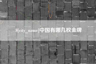 惠州中国有哪几枚金牌