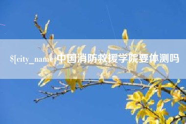 惠州中国消防救援学院要体测吗