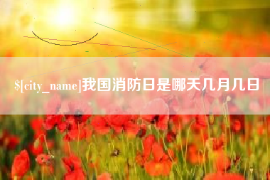 惠州我国消防日是哪天几月几日