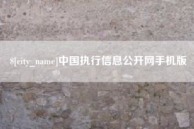惠州中国执行信息公开网手机版