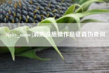 惠州消防设施操作员证真伪查询