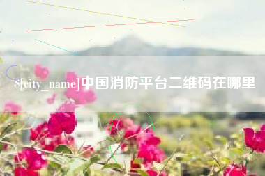 惠州中国消防平台二维码在哪里
