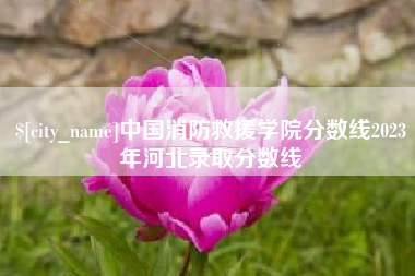 惠州中国消防救援学院分数线2023年河北录取分数线