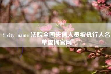 惠州法院全国失信人员被执行人名单查询官网