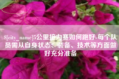惠州5公里接力赛如何跑好-每个队员需从自身状态、装备、技术等方面做好充分准备