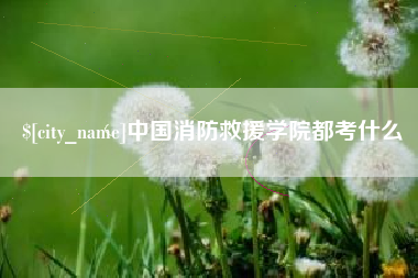 惠州中国消防救援学院都考什么