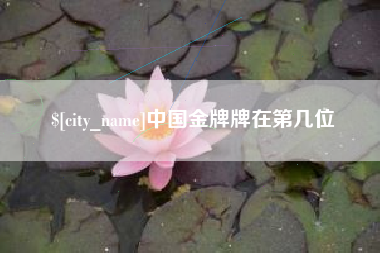 惠州中国金牌牌在第几位