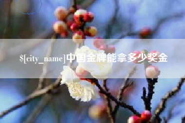 惠州中国金牌能拿多少奖金