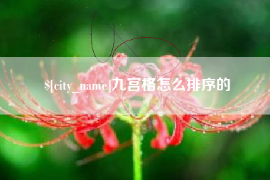 惠州九宫格怎么排序的