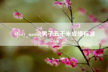 惠州男子五千米成绩标准