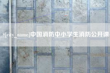 惠州中国消防中小学生消防公开课