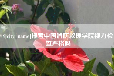 惠州报考中国消防救援学院视力检查严格吗