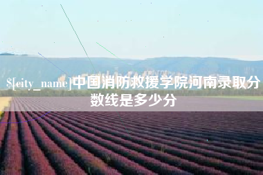 惠州中国消防救援学院河南录取分数线是多少分