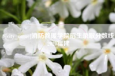 惠州消防救援学院招生录取分数线2020福建