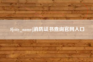 惠州消防证书查询官网入口