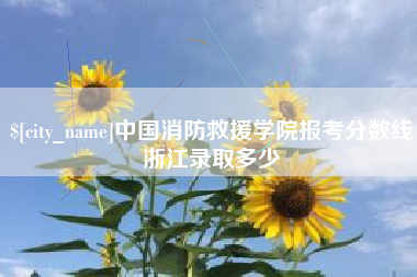 惠州中国消防救援学院报考分数线浙江录取多少