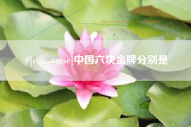 惠州中国六块金牌分别是